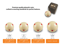 Grip Tip Balls - premium quality phenolic resin Belgium pool balls